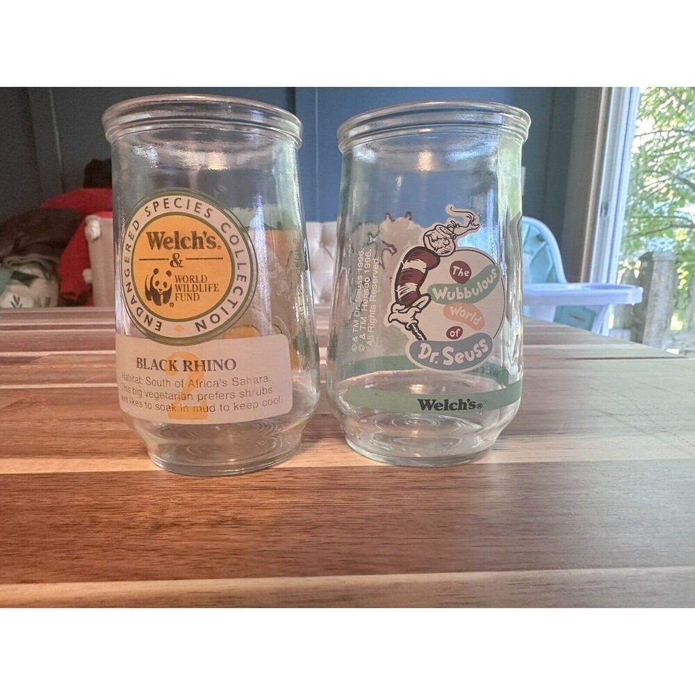 Vintage Welch's Jelly Glass - The Wubbulous World of Dr Seuss and Black Rhino 2
